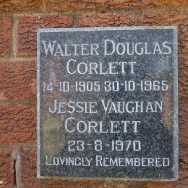 CORLETT Walter Douglas 1905-1965 :: CORLETT Jessie Vaughan -1970
