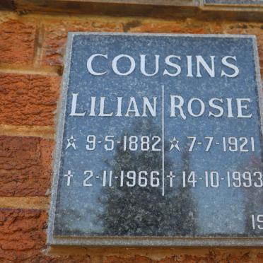 COUSINS Lilian 1882-1966 :: COUSINS Rosie 1921-1993