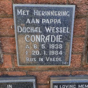 CONRADIE Duchal Wessel 1938-1984