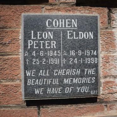 COHEN Leon Peter 1945-1991 :: COHEN Eldon 1974-1998