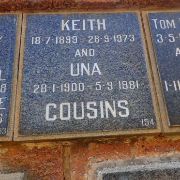 COUSINS Keith 1899-1973 &amp; Una 1900-1981