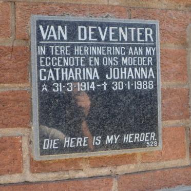 DEVENTER Catharina Johanna, van 1914-1988