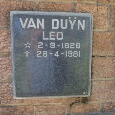 DUYN Leo, van 1929-1981