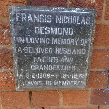DESMOND Francis Nicholas 1906-1972