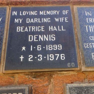 DENNIS Beatrice Hall 1899-1976