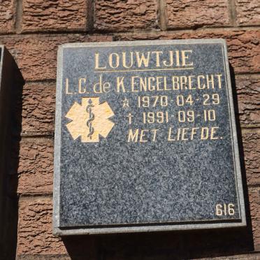 ENGELBRECHT L.C. de K. 1970-1991