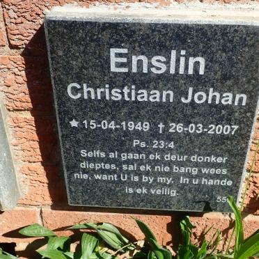 ENSLIN Christiaan Johan 1949-2007