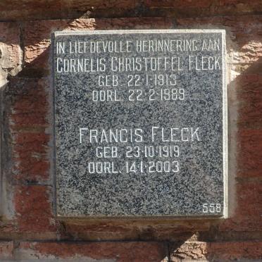 FLECK Cornelis Christoffel 1913-1989 &amp; Francis 1919-2003