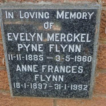 FLYNN Evelyn Merckel Pyne 1885-1960 :: FLYNN Anne Frances 1897-1992