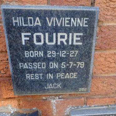 FOURIE Hilda Vivienne 1927-1979
