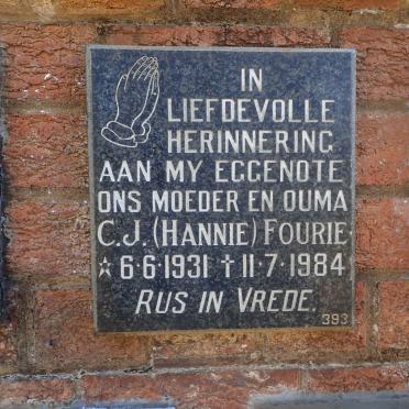 FOURIE C.J. 1931-1984