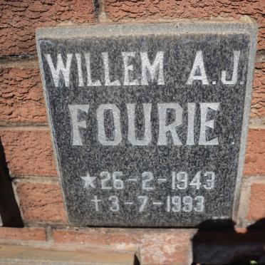 FOURIE Willem A.J. 1943-1993