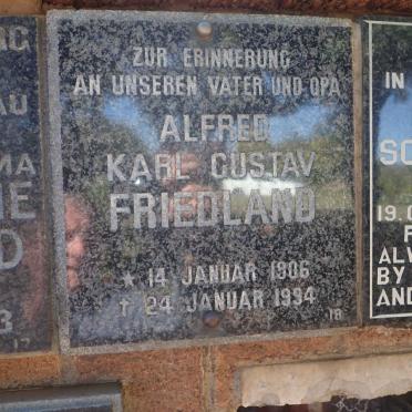 FRIEDLAND Alfred Karl Gustav 1906-1994