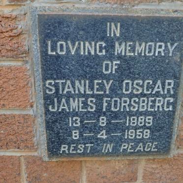 FORSBERG Stanley Oscar James 1889-1958