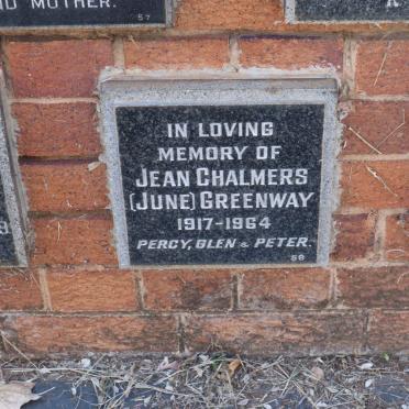 GREENWAY Jean Chalmers 1917-1964