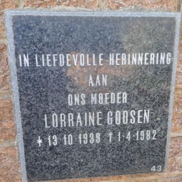 GOOSEN Lorraine 1939-1982