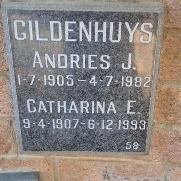 GILDENHUYS Andries J. 1905-1982 &amp; Catharina E. 1907-1993