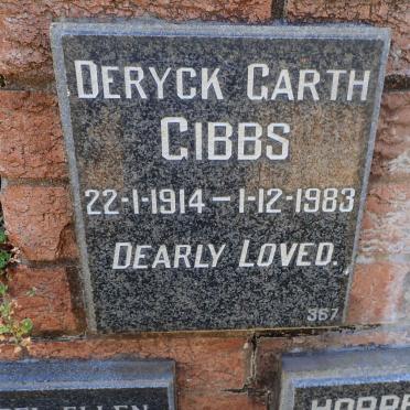 GIBBS Deryck Garth 1914-1983