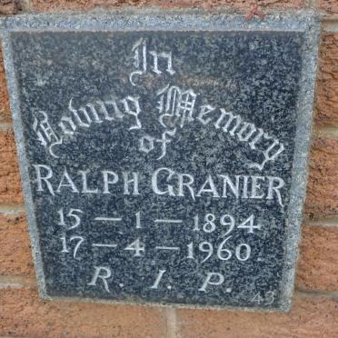 GRANIER Ralph 1894-1960