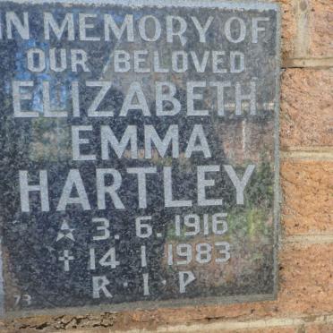 HARTLEY Elizabeth Emma 1916-1983