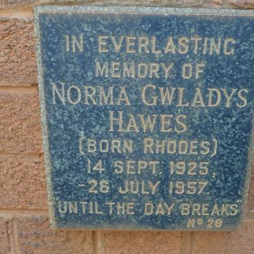 HAWES Norma Gwladys nee RHODES 1925-1957