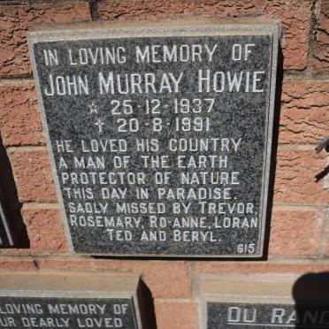 HOWIE John Murray 1937-1991