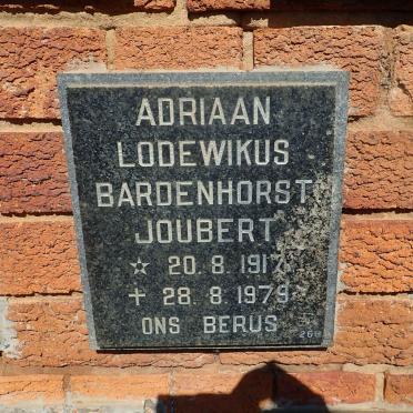 JOUBERT Adriaan Lodewikus Bardenhorst 1917-1979