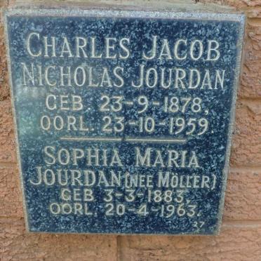 JOURDAN Charles Jacob Nicolas 1878-1959 &amp; Sophia Maria MOLLER 1883-1963