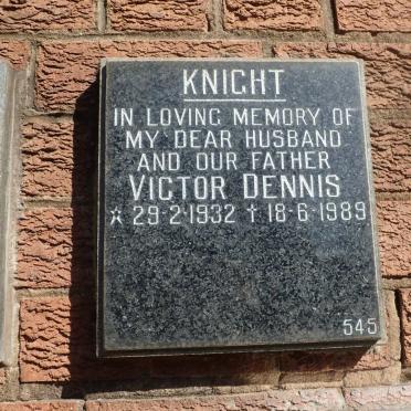 KNIGHT Victor Dennis 1932-1989