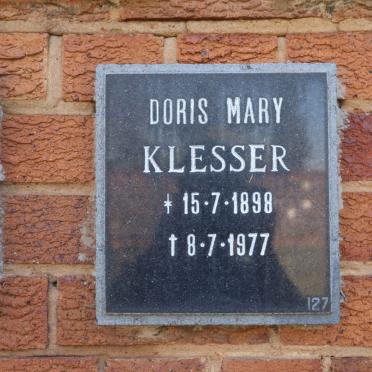 KLESSER Doris Mary 1898-1977