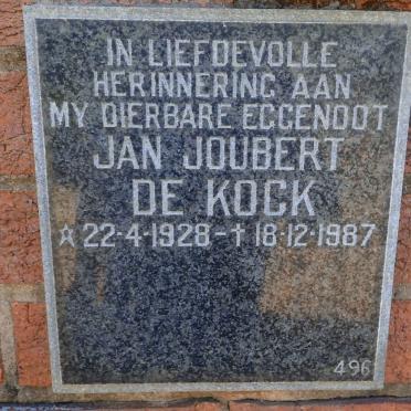 KOCK Jan Joubert, de 1928-1987