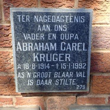KRUGER Abraham Carel 1914-1992