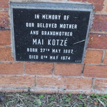 KOTZE Mai 1887-1974