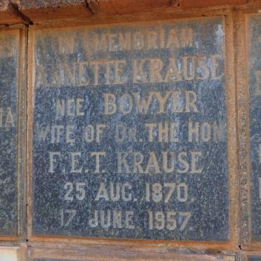 KRAUSE Annette nee BOWYER 1870-1957