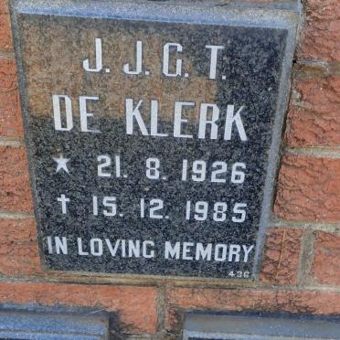 KLERK J.J.G.T., de 1926-1985