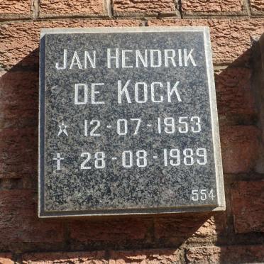 KOCK Jan Hendrik, de 1953-1989