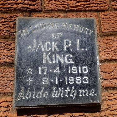 KING Jack P.L. 1910-1983