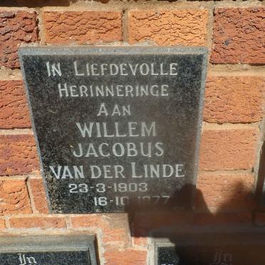 LINDE Willem Jacobus, van der 1903-1977