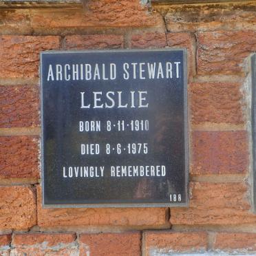 LESLIE Archibald Stewart 1910-1975