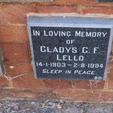 LELLO Gladys G.F. 1903-1994
