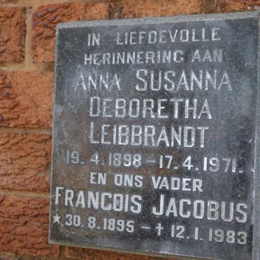 LEIBBRANDT Francois Jacobus 1895-1983 &amp; Anna Susanna Deboretha 1898-1971