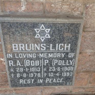 LICH R.A., BRUINS- 1913-1978 &amp; P. 1909-1993