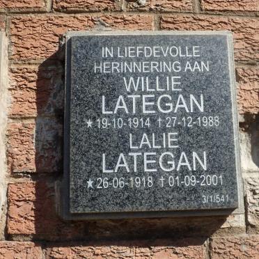 LATEGAN Willie 1914-1988 &amp; Lalie 1918-2001
