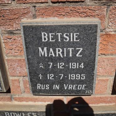 MARITZ Betsie 1914-1995