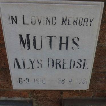 MUTHS Alys Dredse 1910-1981