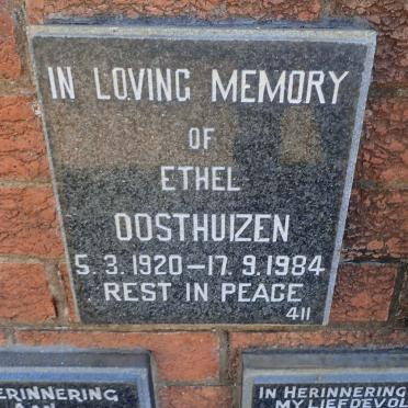 OOSTHUIZEN Ethel 1920-1984