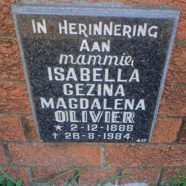 OLIVIER Isabella Gezina Magdalena 1888-1984