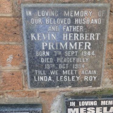 PRIMMER Kevin Herbert 1944-1984