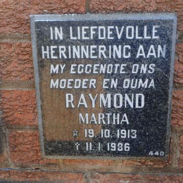 RAYMOND Martha 1913-1986