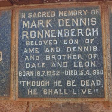 RONNENBERGH Mark Dennis 1952-1960